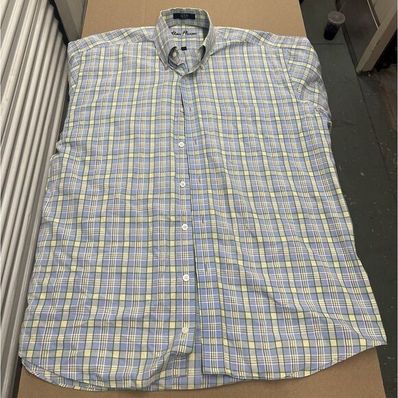 Alan Flusser Men's Long Sleeve Multicolor Plaid Button‎ Down Dress Shirt, L - Picture 2 of 8